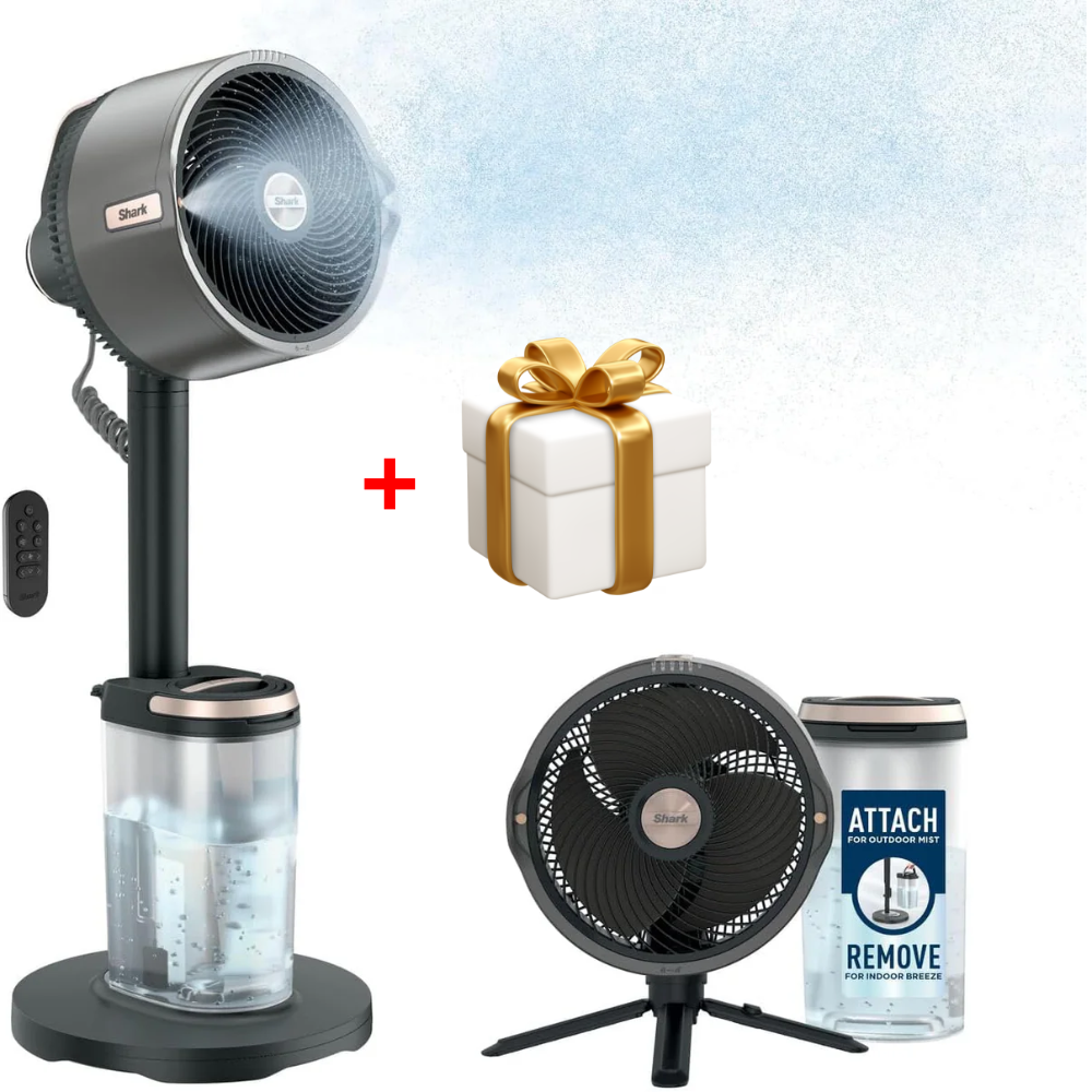 Shark FlexBreeze Pro Mist Ventilateur intérieur/extérieur sans fil + Cadeau 🎁